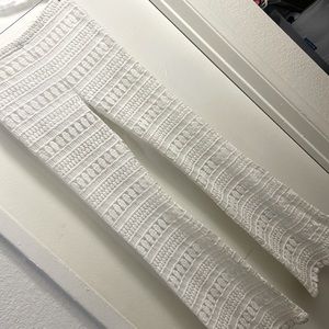 White pants with sheer legs